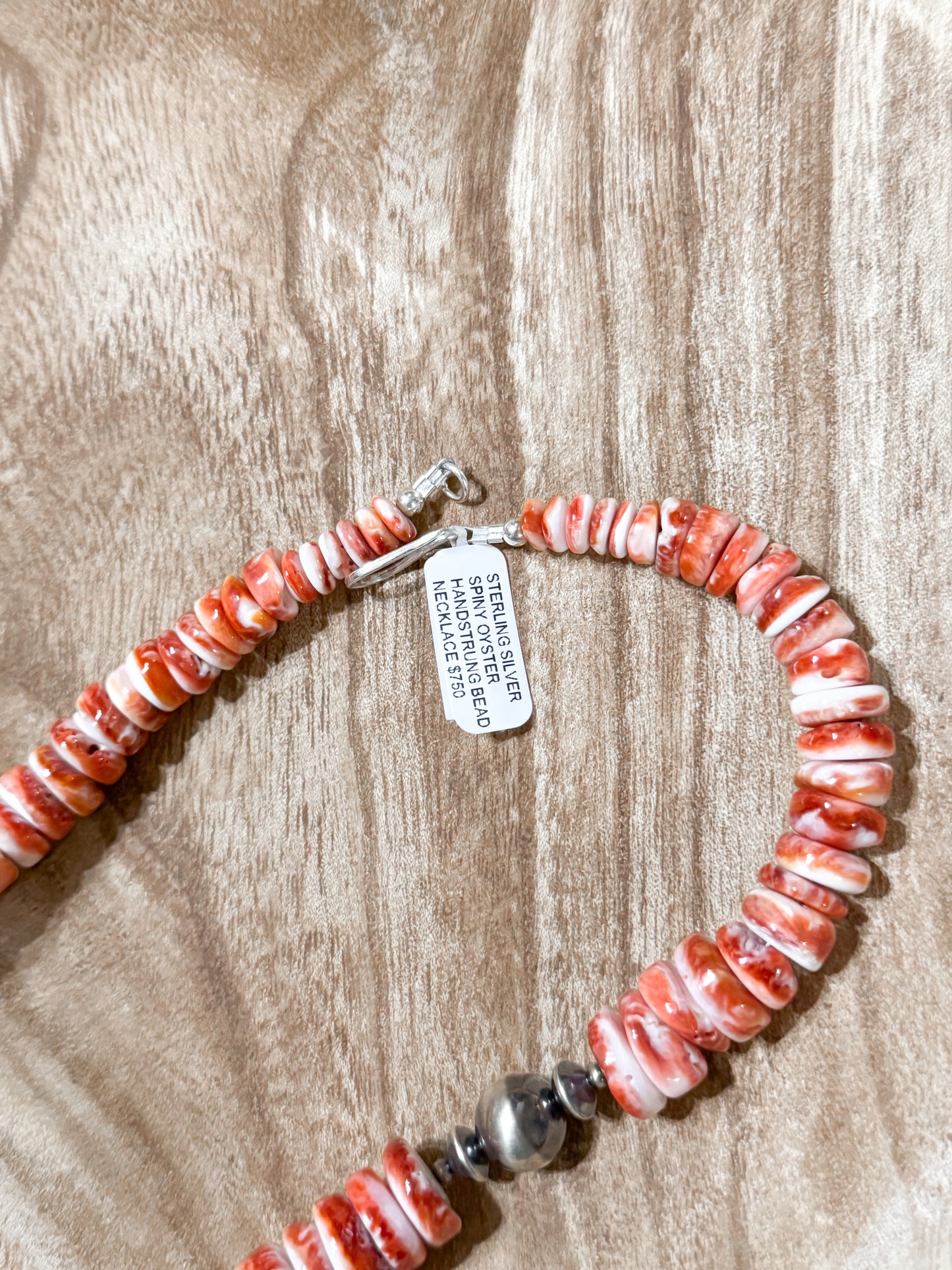 Orange spiny statement necklace