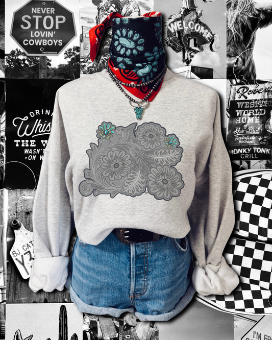 Cowgirl concho sweatshirt