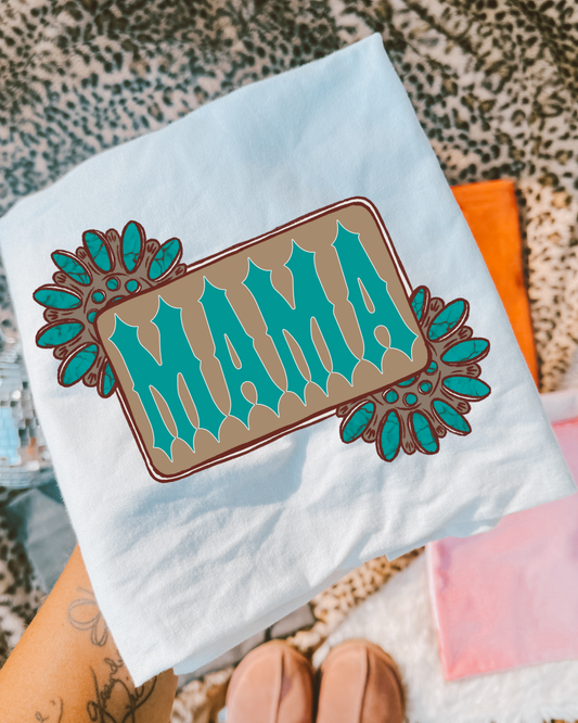 Turquoise mama sublimation T-shirt