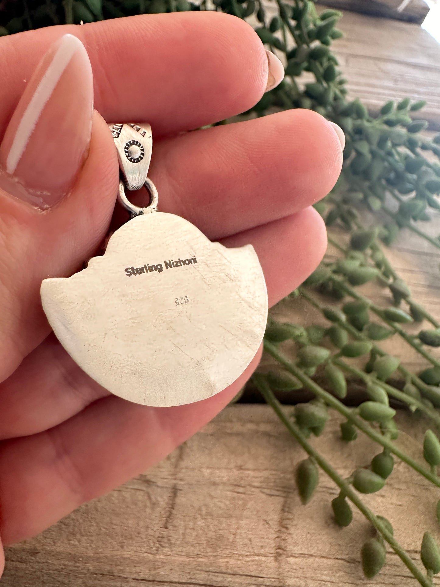 Beautiful Handmade Sterling Silver, Coral & Sonoran Mountain Turquoise Pendant