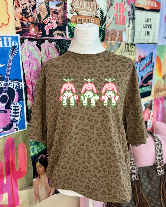 Bow legged cowboy  cheetah T-shirt