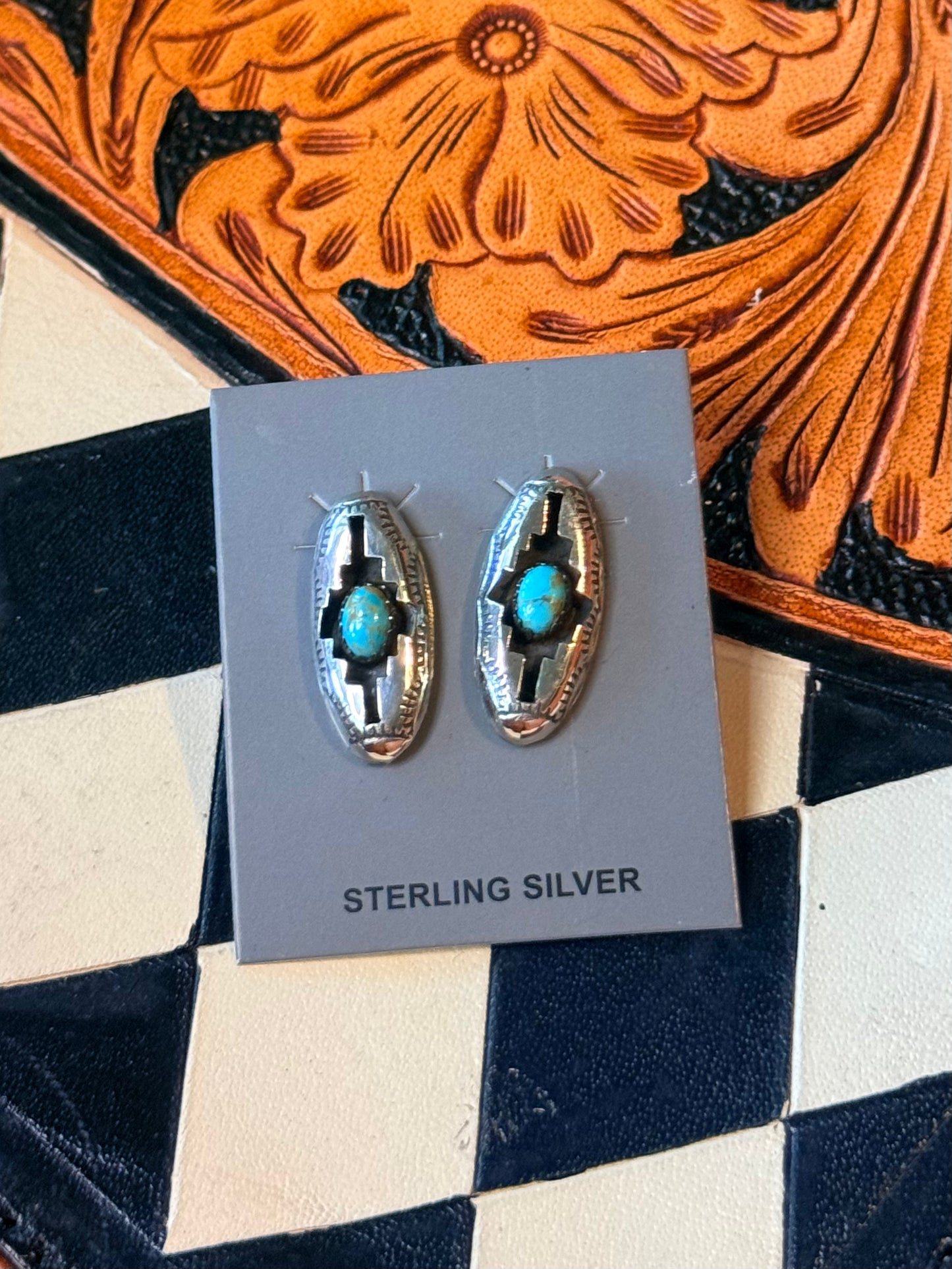 Kingman shadow box earrings