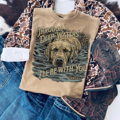 Through deep waters design men’s/boys sublimation T-shirt