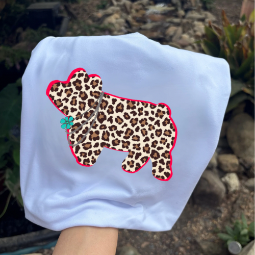 Cheetah show pig Sublimation T-shirt