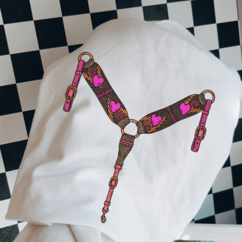 The lovely breast collar sublimation T-shirt