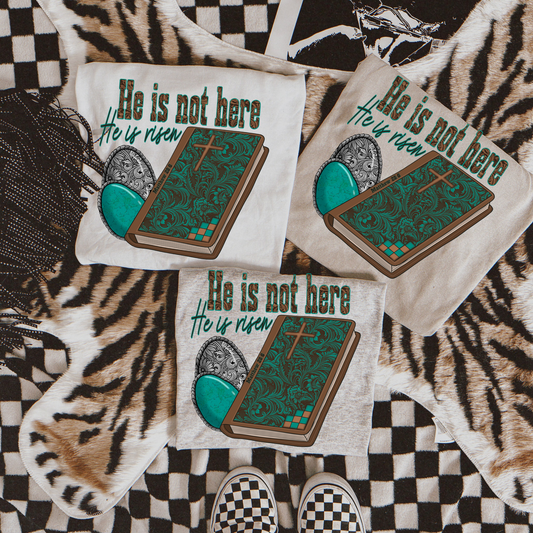 He is not here  sublimation T-shirt