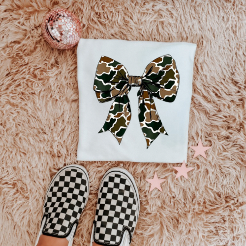 The camo bow sublimation T-shirt