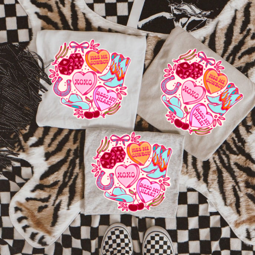Valentine’s Day heart  sublimation  T-shirt