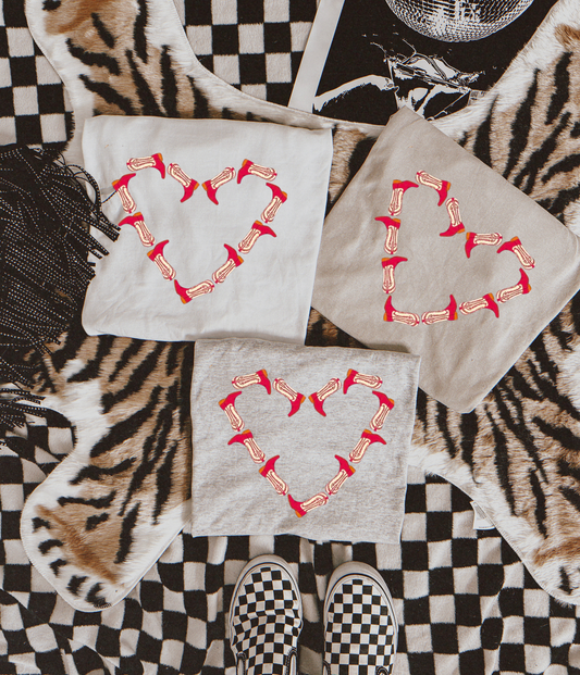 Heart of boots sublimation T-shirt