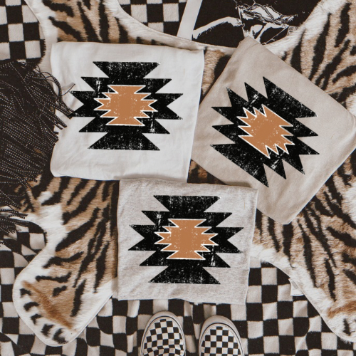 Neutral aztec sublimation T-shirt