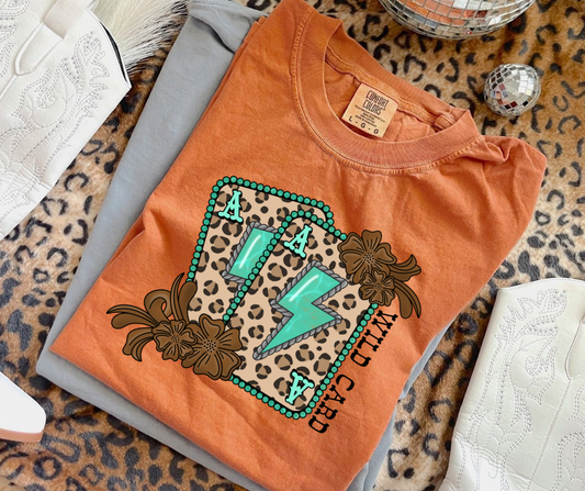 Wild card cheetah  tee - comfort colors