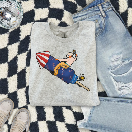 Bottle rocket cowboy  sublimation T-shirt