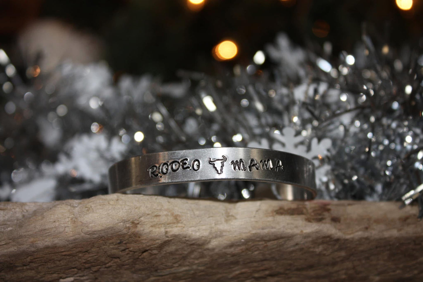 Rodeo mama stamped cuff