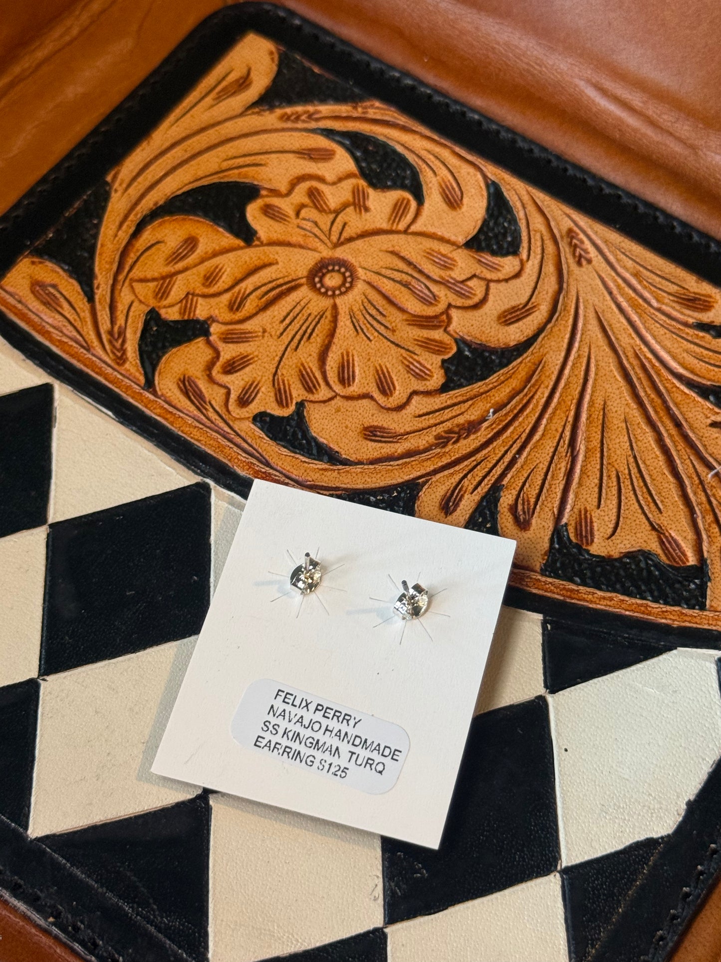 Kingman shadow box earrings