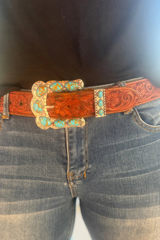 Turquoise belt buckle