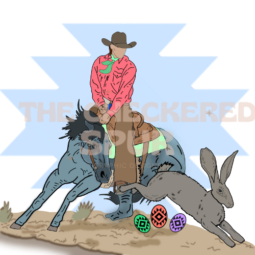 The Easter cow horse design png