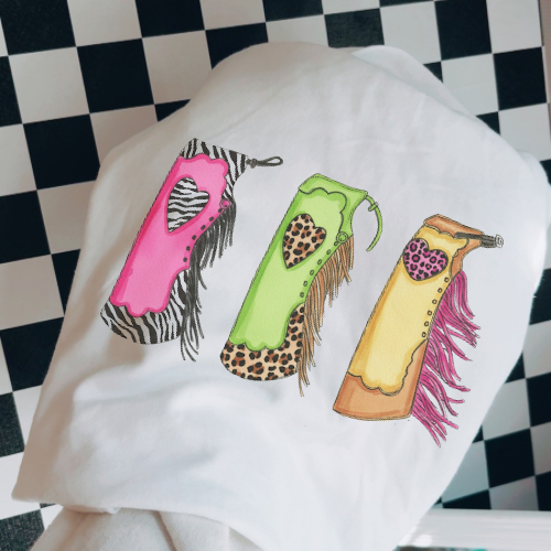 The watercolor chaps sublimation T-shirt
