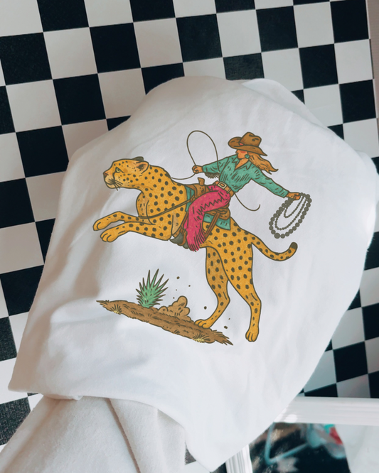 Bucking cheetah  sublimation T-shirt