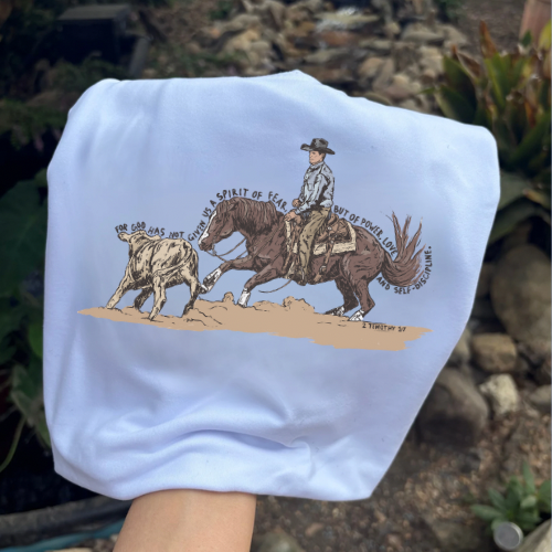 Spirit of fear cutting horse sublimation T-shirt