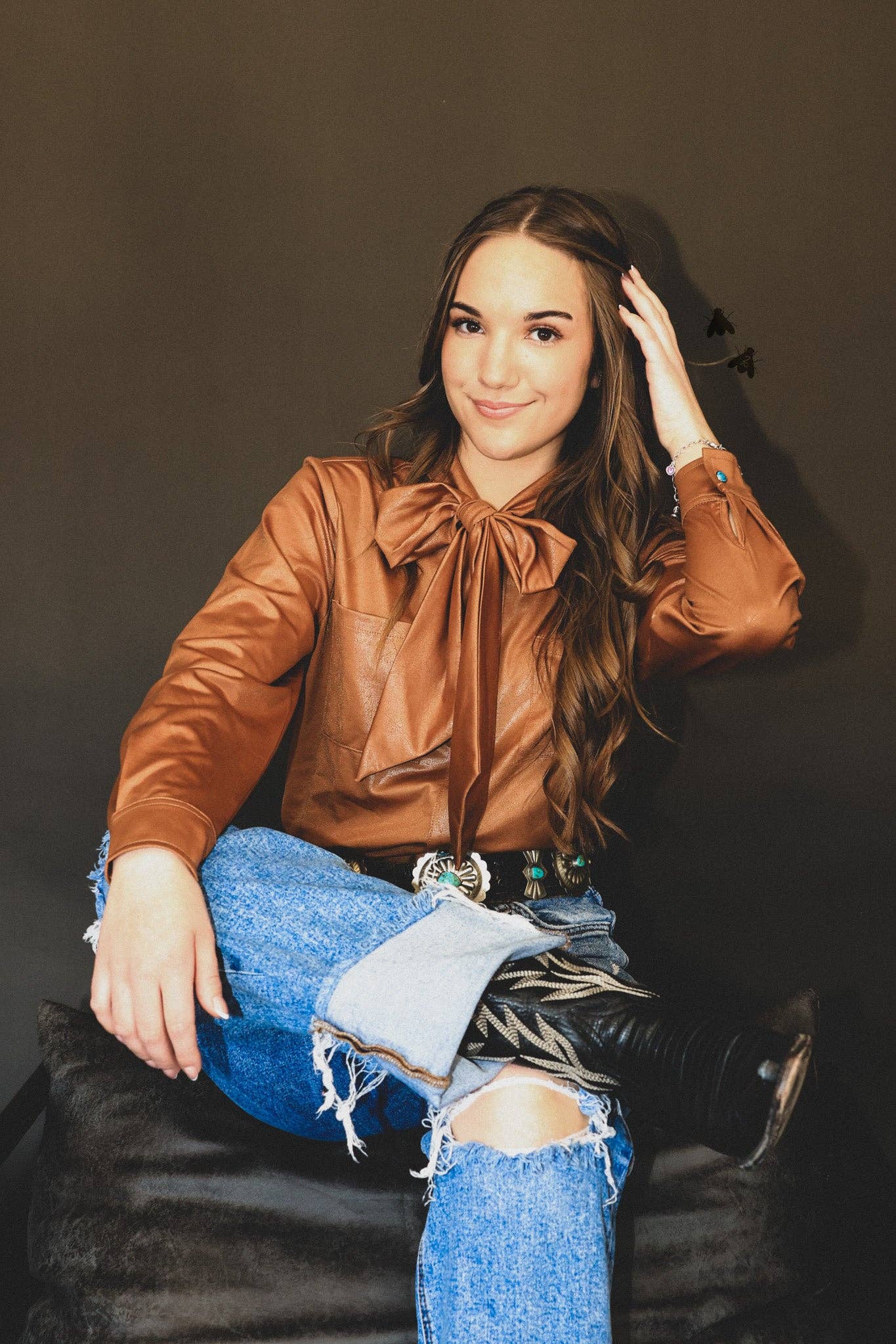 LEATHER OUTLAW TOP