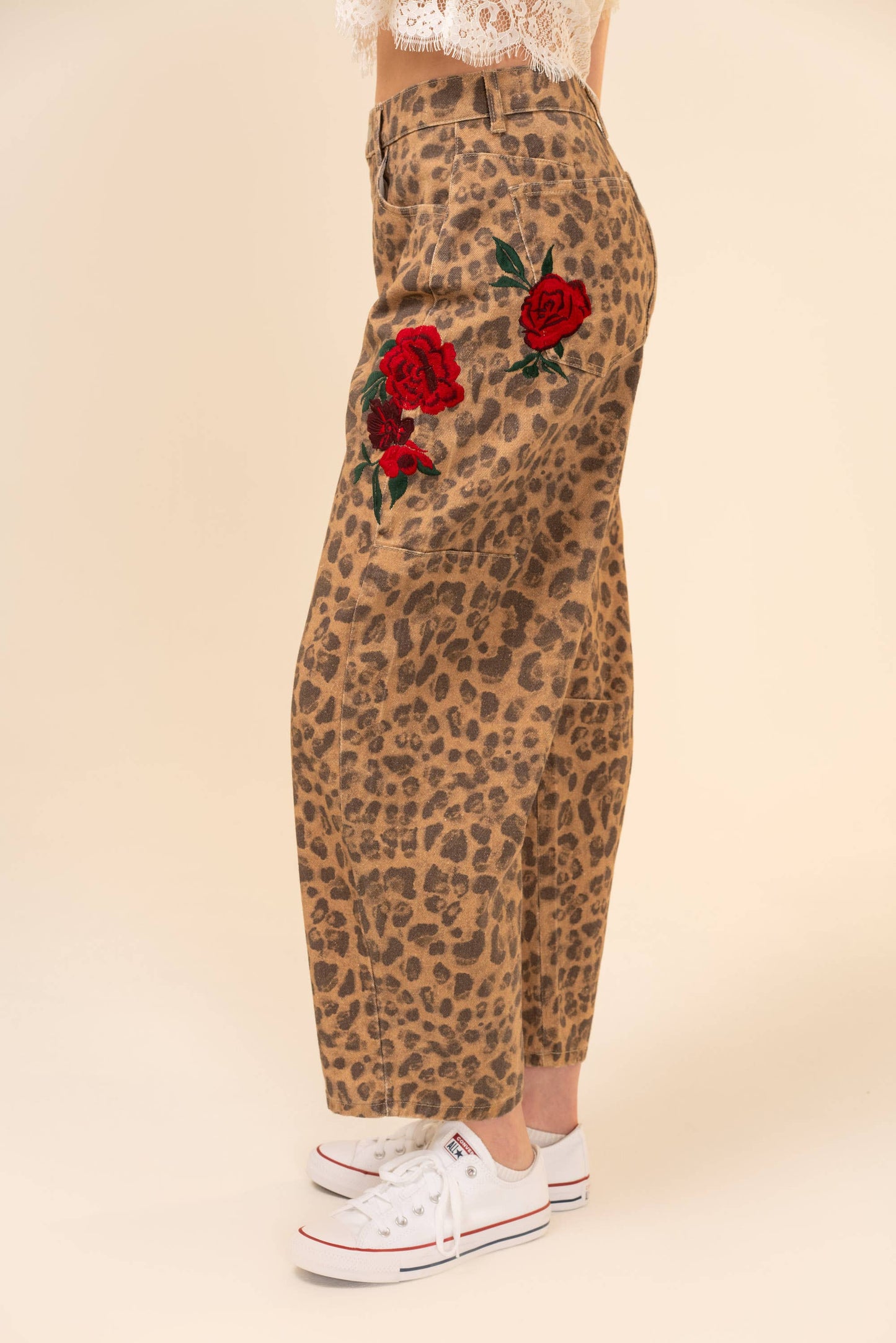 The cheetah rose jeans