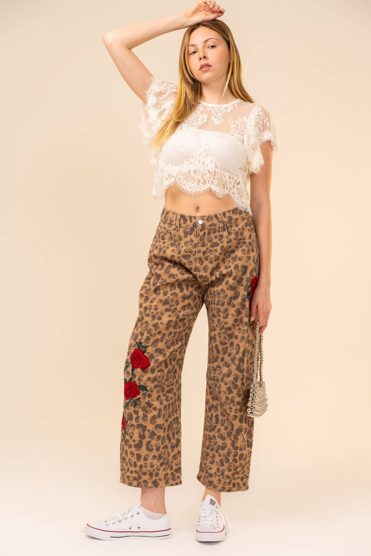The cheetah rose jeans
