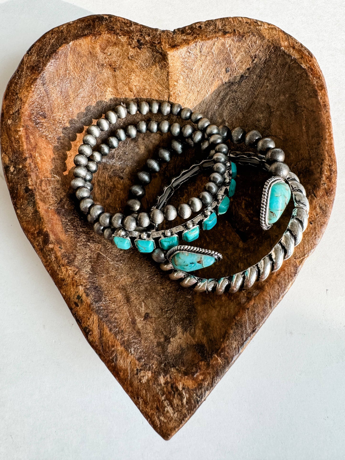 Western Design Stone Stackable 4 Bracelets
