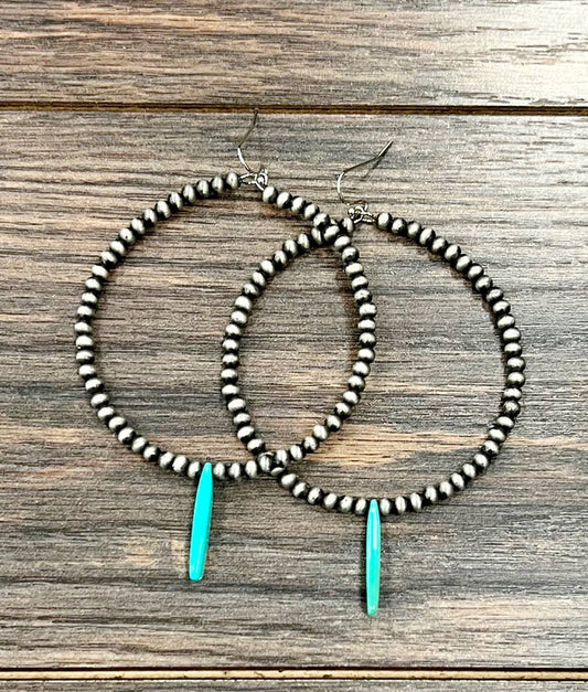 Bead Hoop Earrings