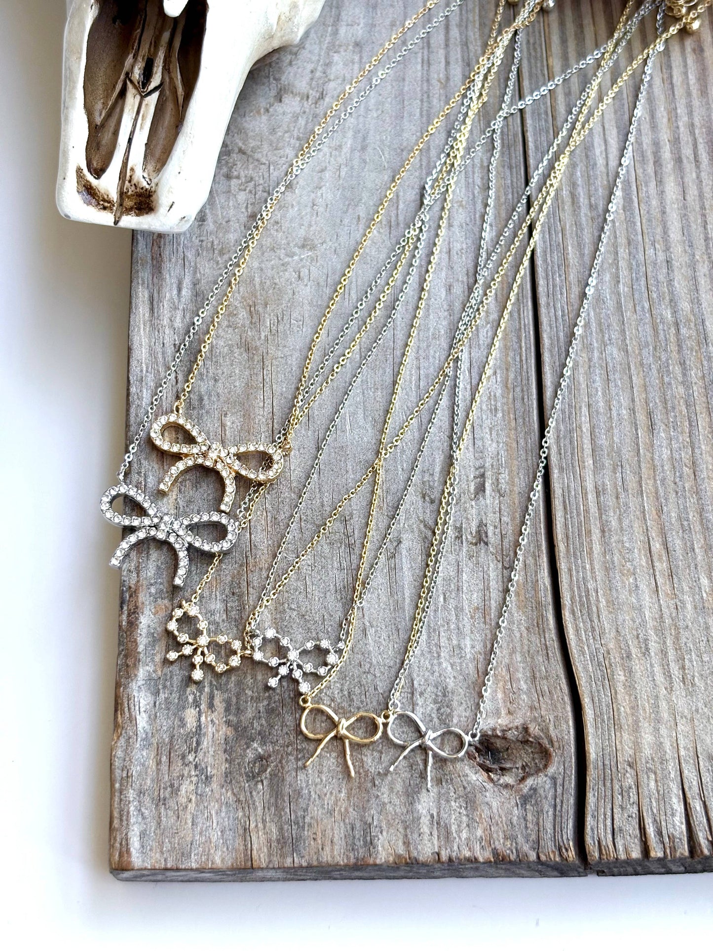 Western Dainty Coquette Bow Necklace: 3
