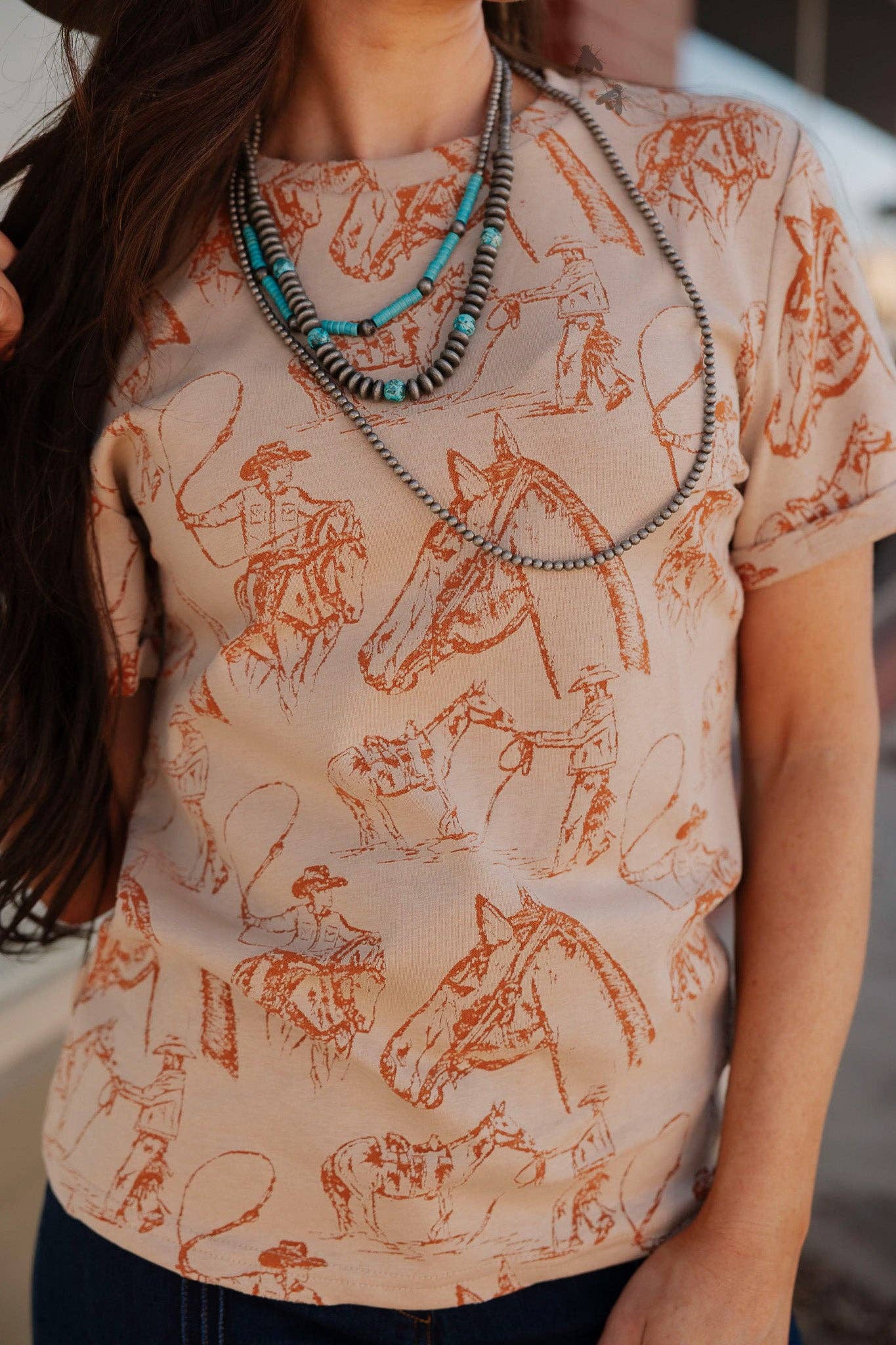 Cowboy sketch top