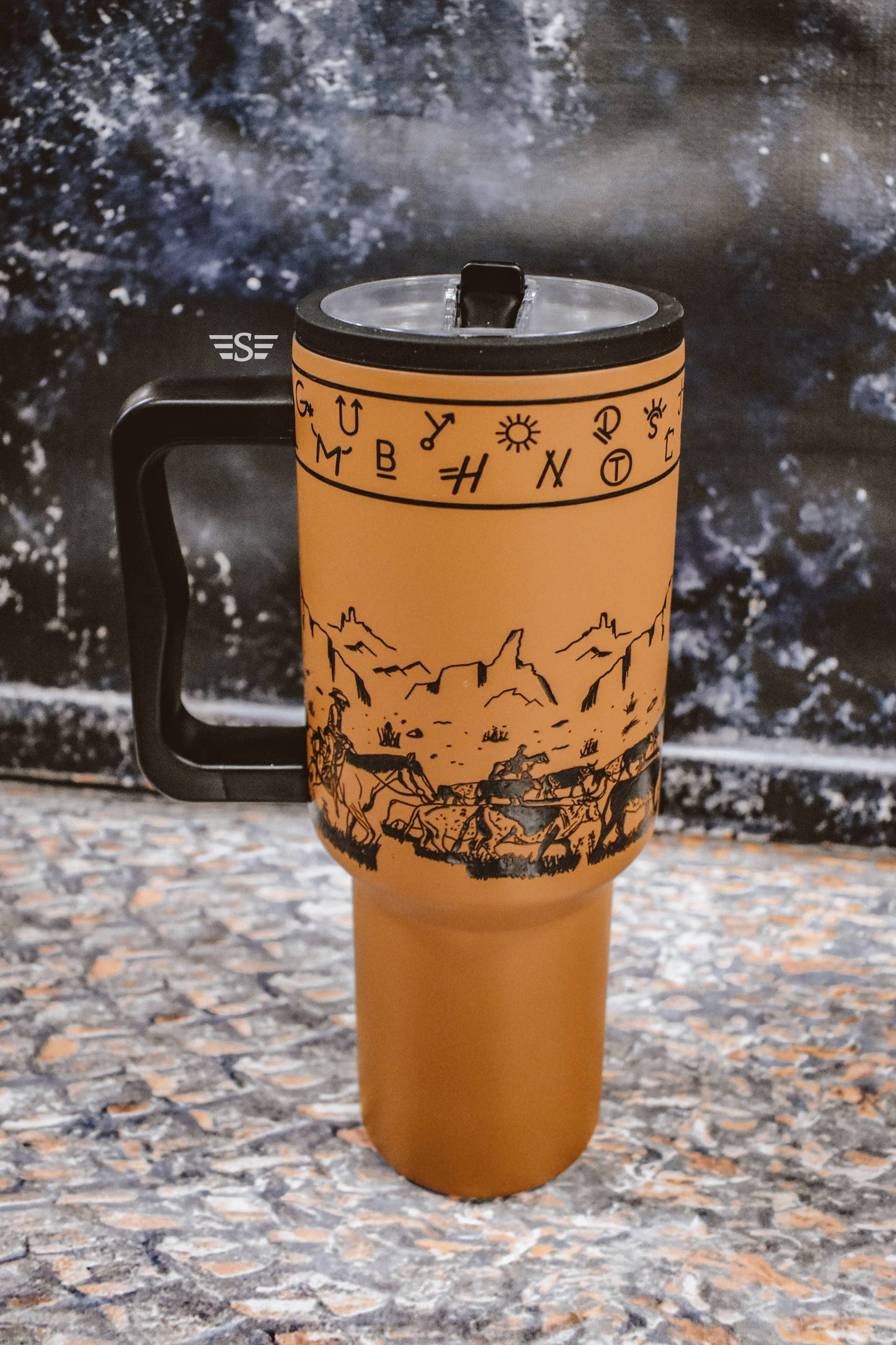 Cattle Drive 40oz Tumbler: Black