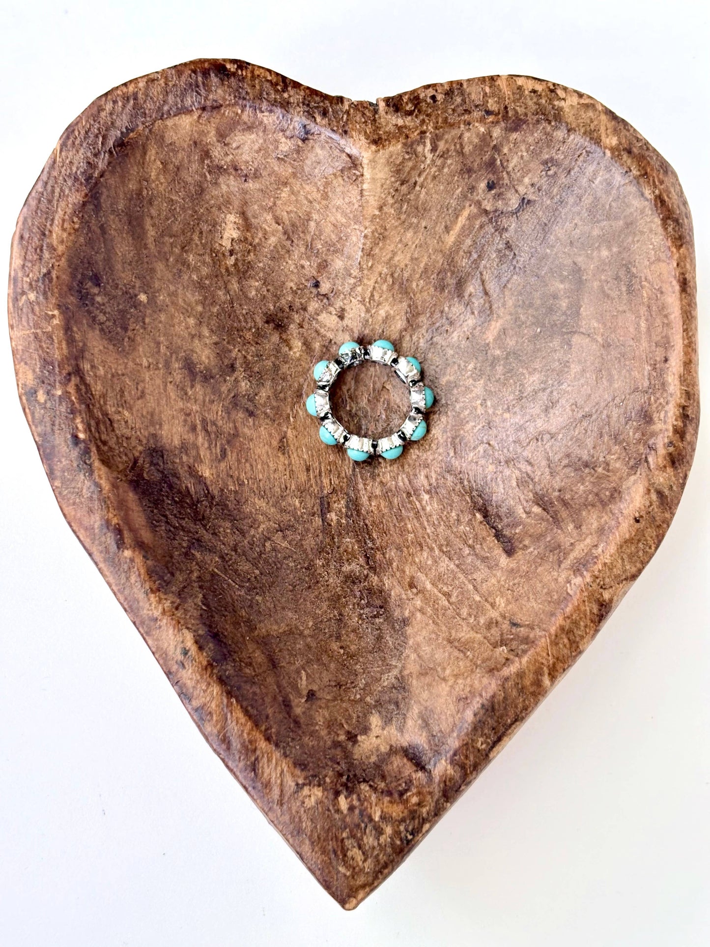 Western Style Turquoise Stone Eternity Stretch Ring