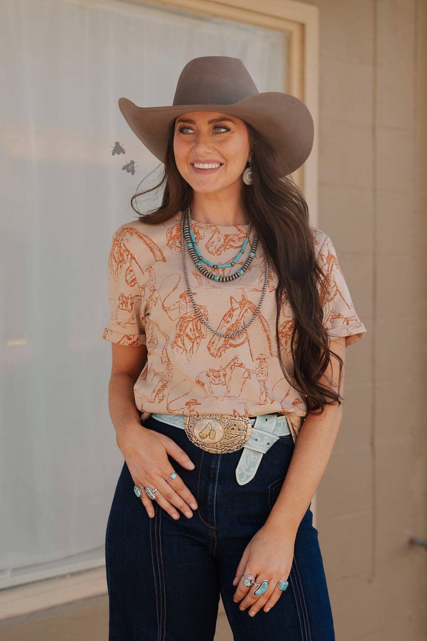 Cowboy sketch top