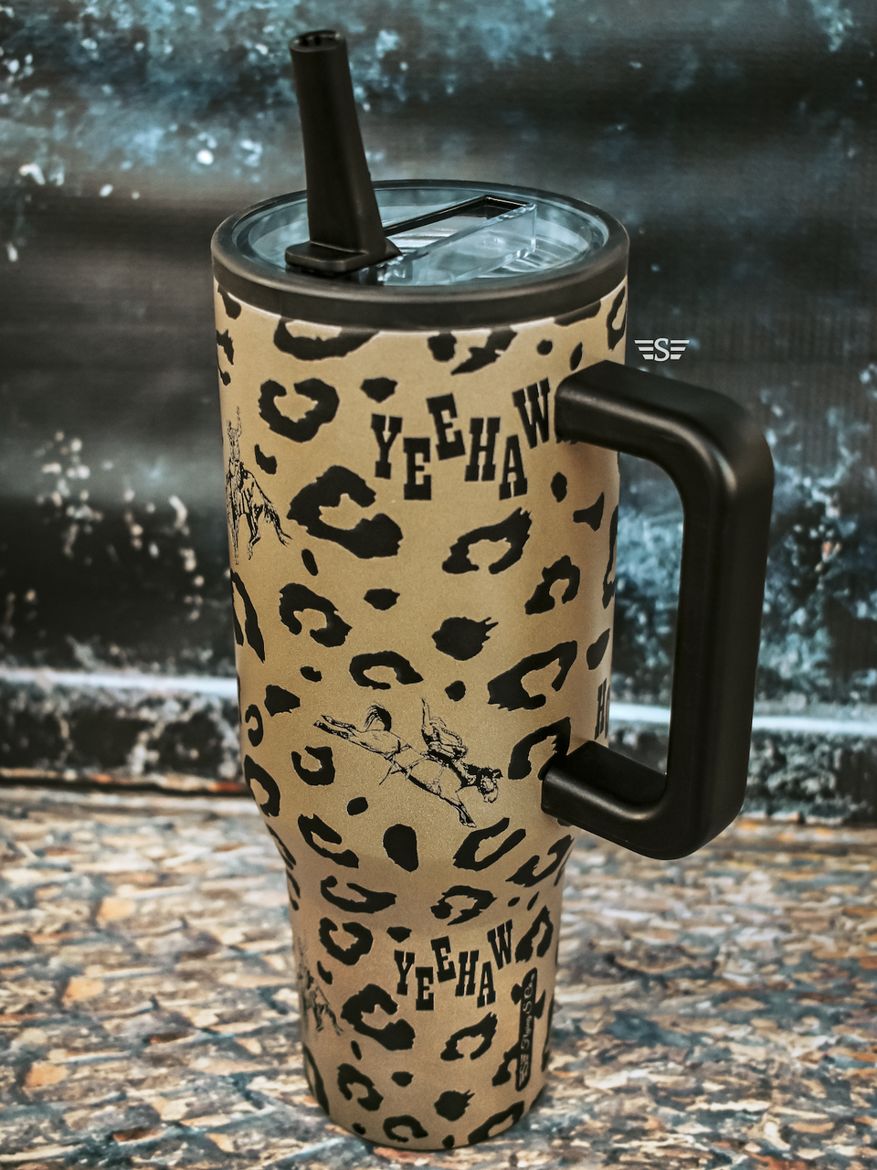 Spotted and Spurred 40oz Flip Top Tumbler