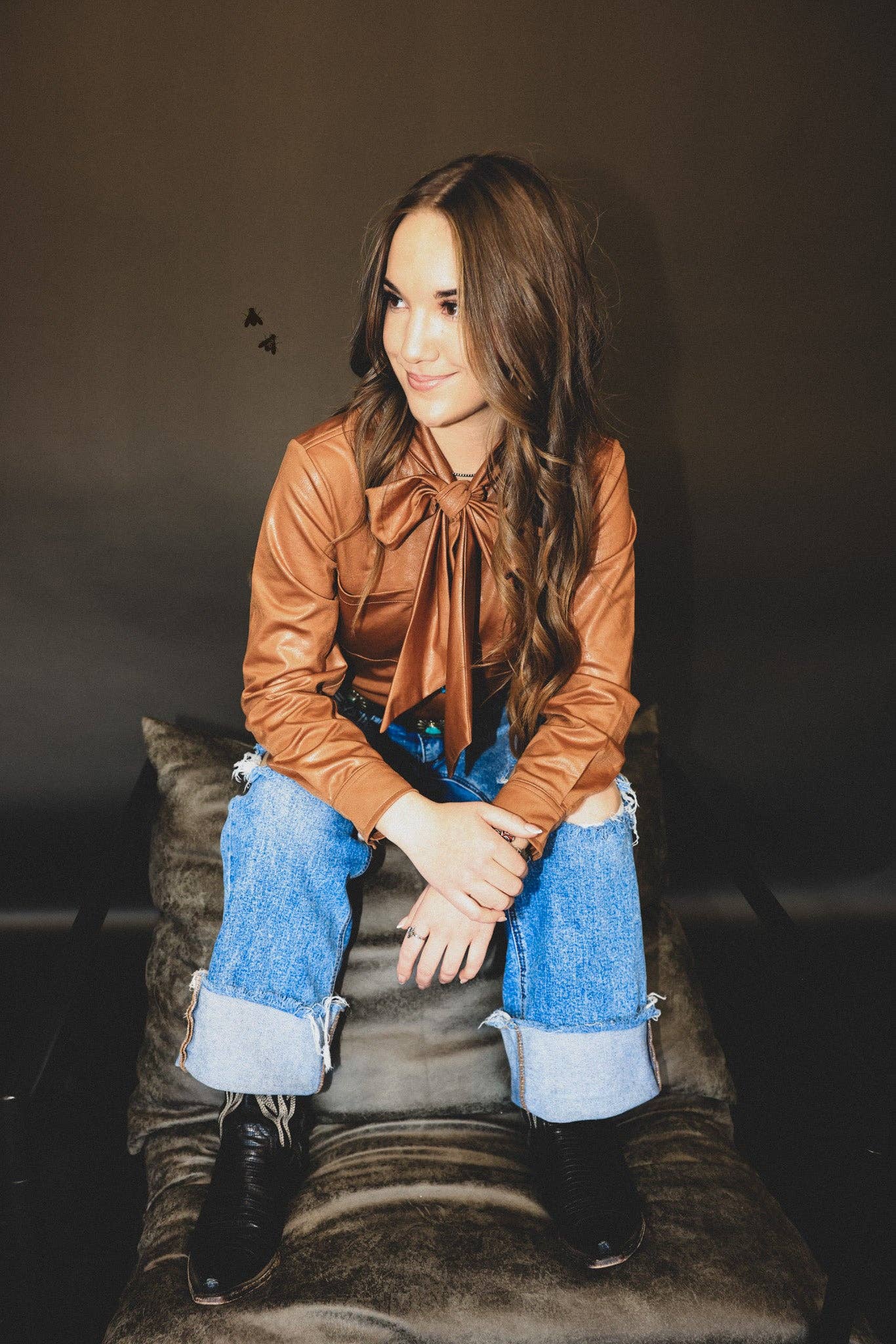 LEATHER OUTLAW TOP