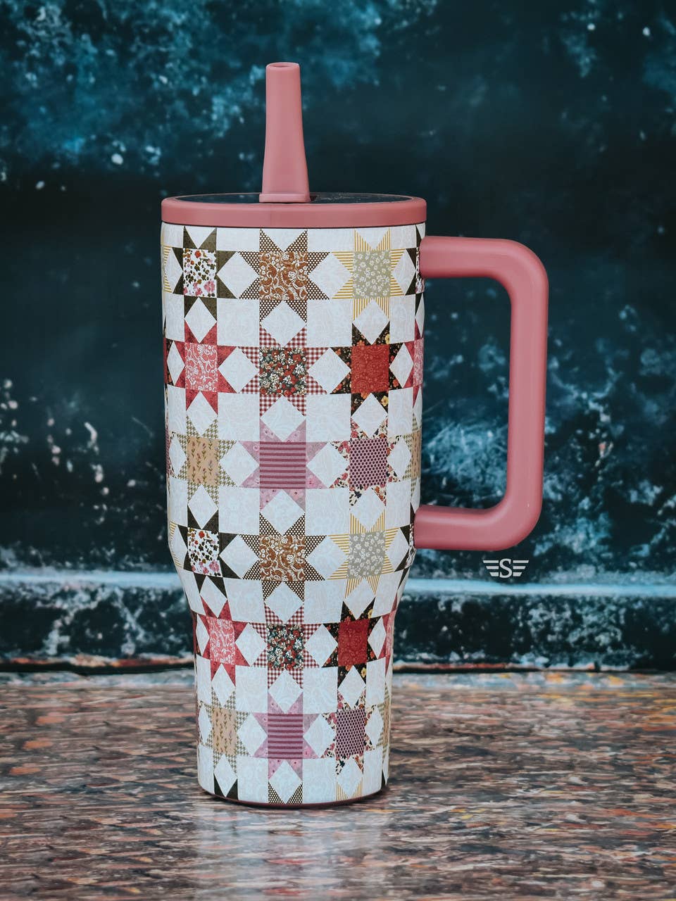 Petals and Patchwork WashEasy™ Flip Lid 32oz Tumbler