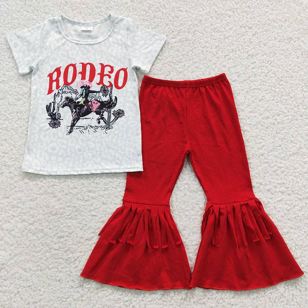 Rodeo girl top and bell bottom set
