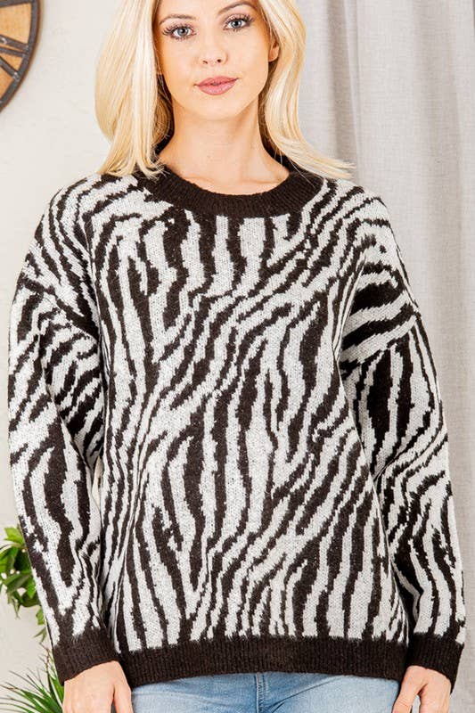 The zebra print sweater