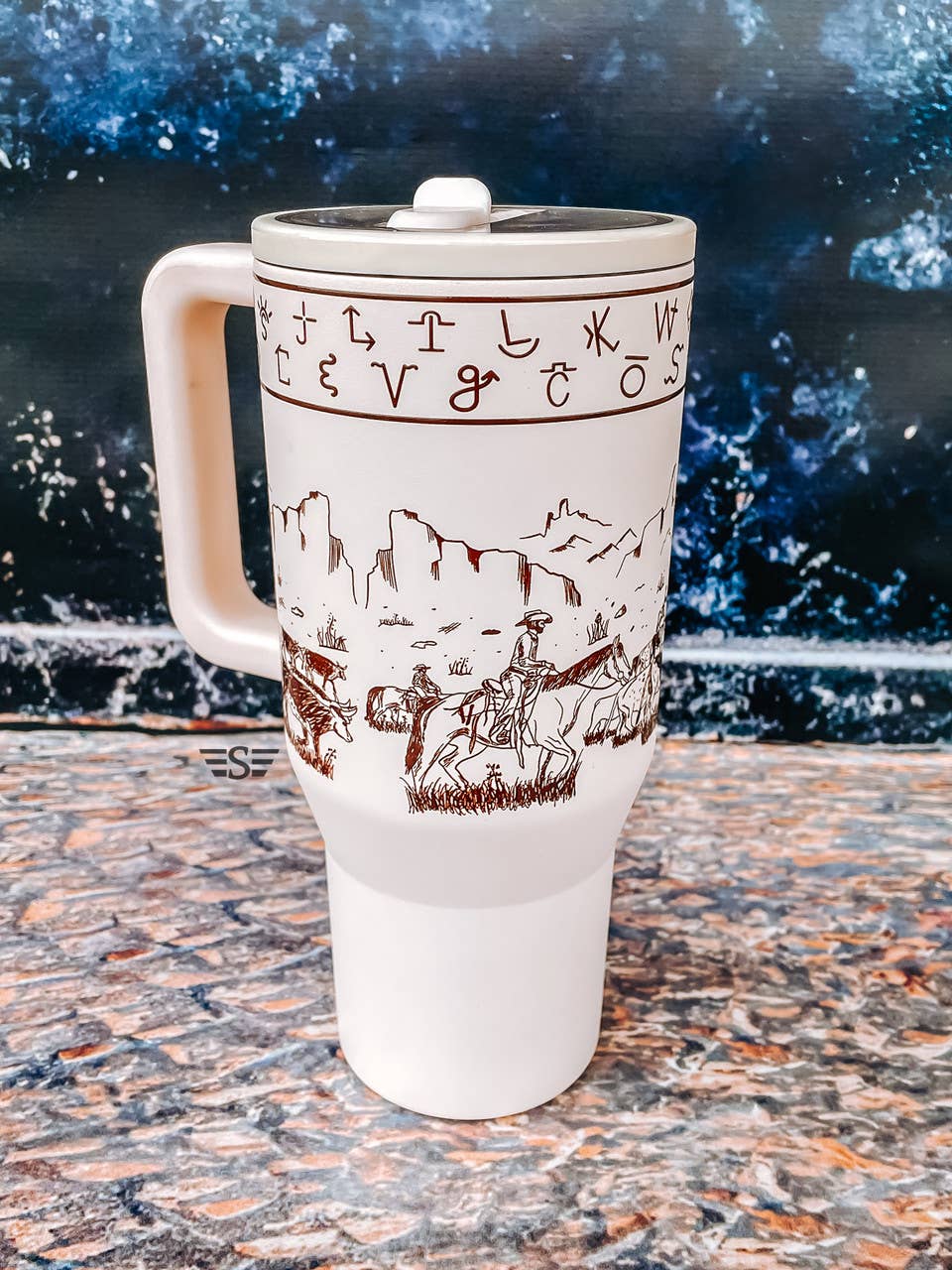 Cattle Drive 32oz Flip Top Tumbler