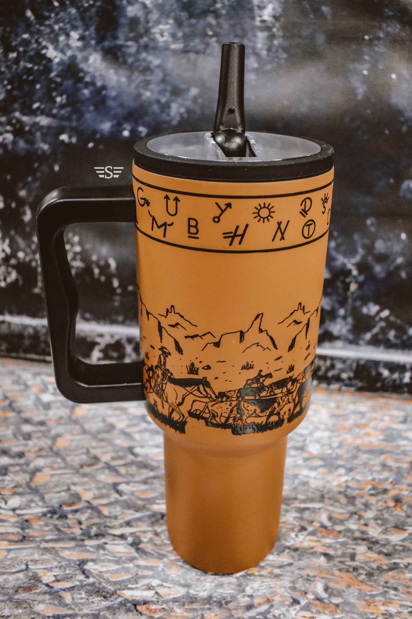 Cattle Drive 40oz Tumbler: Black